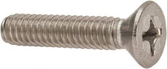 Value Collection - 1/4-20 UNC, 1-1/4" OAL Phillips Drive Machine Screw - Flat Head, Grade 316 Stainless Steel, Uncoated, Without Washer - Industrial Tool & Supply