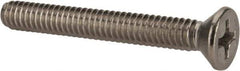 Value Collection - 1/4-20 UNC, 2" OAL Phillips Drive Machine Screw - Flat Head, Grade 316 Stainless Steel, Uncoated, Without Washer - Industrial Tool & Supply