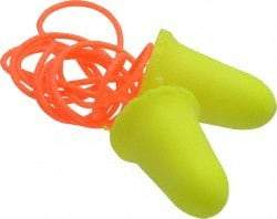 3M - Disposable, Corded, 33 dB, Taper Flare Earplugs - Neon Yellow, 200 Pairs - Industrial Tool & Supply