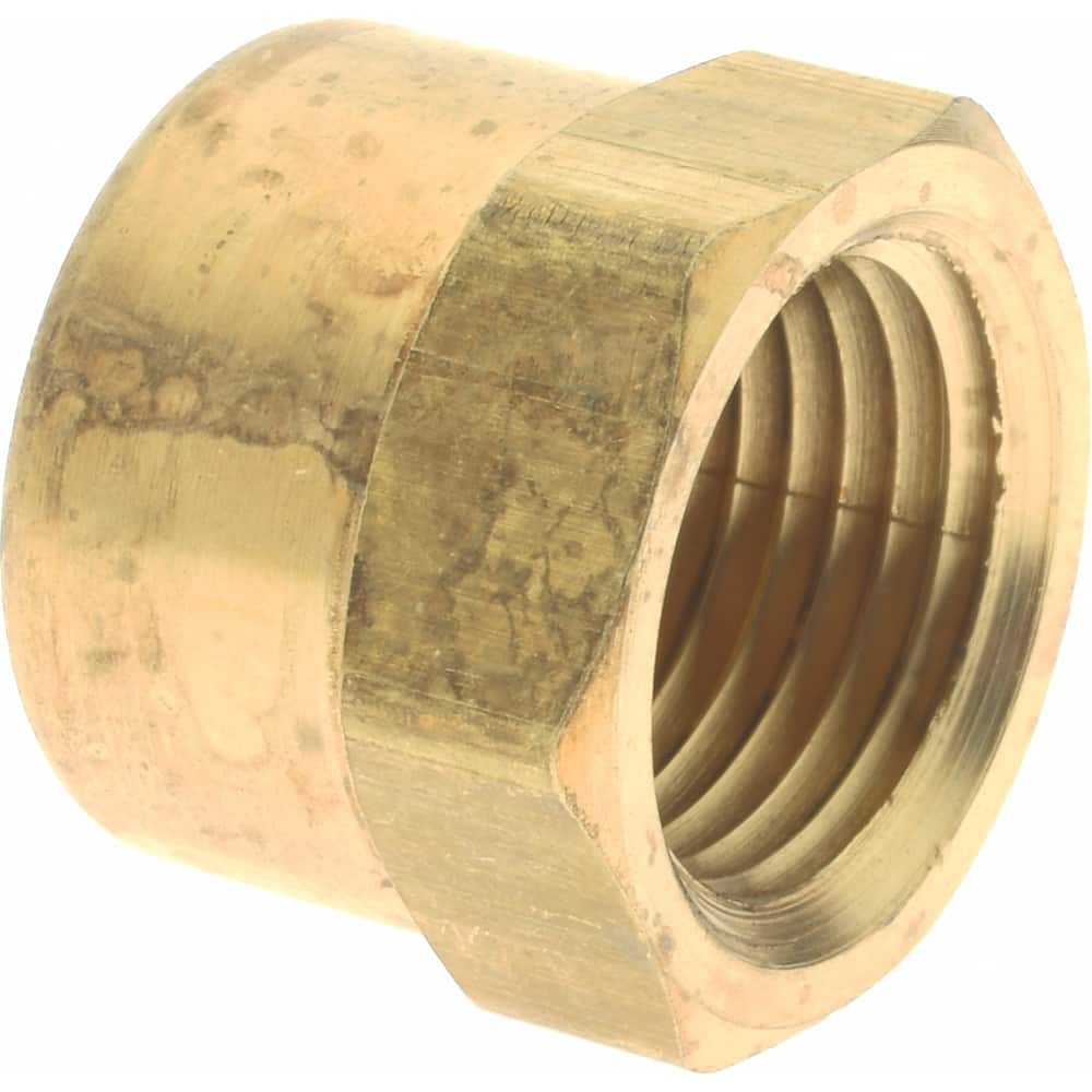 Eaton - 3/8 Female Thread, Brass Industrial Pipe End Cap - Industrial Tool & Supply