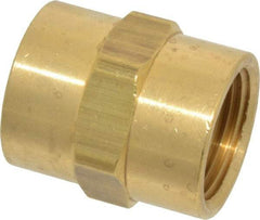 Eaton - 3/4 Female Thread, Brass Industrial Pipe Coupling - FNPTF, 1,200 psi - Industrial Tool & Supply
