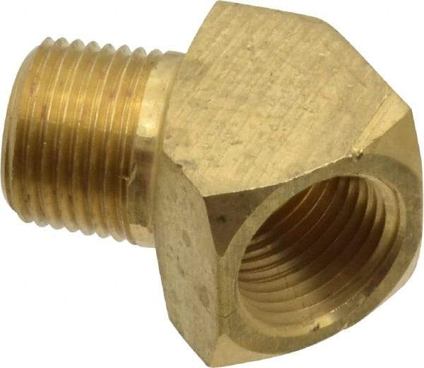 Eaton - 3/8 Male Thread x 3/8 Female Thread, Brass Industrial Pipe 45° Street Elbow - MNPTF x FNPTF, 1,200 psi - Industrial Tool & Supply