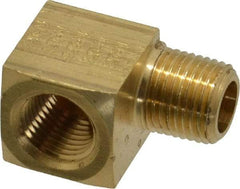Eaton - 1/8 Male Thread x 1/8 Female Thread, Brass Industrial Pipe 90° Street Elbow - MNPTF x FNPTF, 1,200 psi - Industrial Tool & Supply