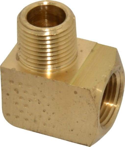 Eaton - 3/8 Male Thread x 3/8 Female Thread, Brass Industrial Pipe 90° Street Elbow - MNPTF x FNPTF, 1,200 psi - Industrial Tool & Supply