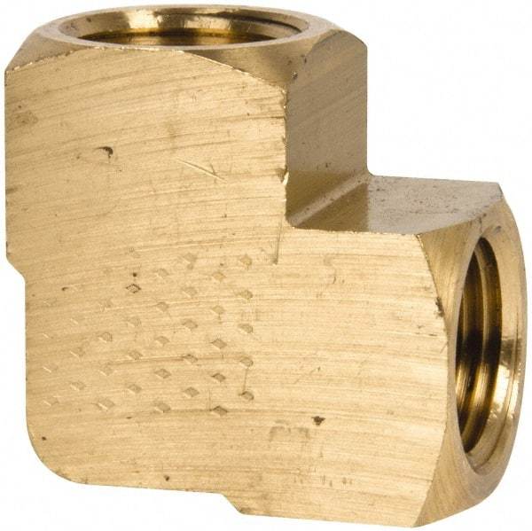 Eaton - 1/2 Female Thread, Brass Industrial Pipe 90° Female Elbow - FNPTF, 1,200 psi - Industrial Tool & Supply