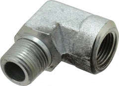 Eaton - 3/8 Male Thread x 3/8 Female Thread, Steel Industrial Pipe 90° Street Elbow - MNPT x FNPT, 5,000 psi - Industrial Tool & Supply