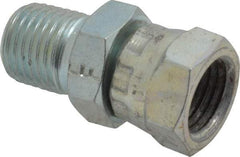 Eaton - 1/4-18 Male Thread x 1/4-18 Female Thread, Steel Industrial Pipe Adapter - MNPT x FNPSM, 2,500 psi - Industrial Tool & Supply