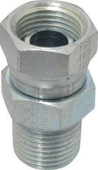 Eaton - 1/2-14 Male Thread x 1/2-14 Female Thread, Steel Industrial Pipe Adapter - MNPT x FNPSM, 2,500 psi - Industrial Tool & Supply