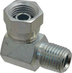 Weatherhead - 1/4-18 Male Thread x 1/4-18 Female Thread, Steel Industrial Pipe 90° Elbow Adapter - FNPSM x MNPT, 2,500 psi - Industrial Tool & Supply