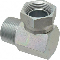 Weatherhead - 1 - 11-1/2 Male Thread x 1 - 11-1/2 Female Thread, Steel Industrial Pipe 90° Elbow Adapter - FNPSM x MNPT, 2,500 psi - Industrial Tool & Supply