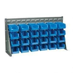 Quantum Storage - 120 Lb Capacity, 36" Deep x 8" Wide x 19" High, Steel Bench Rack - For Hanging Bins - Industrial Tool & Supply