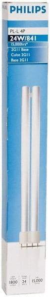 Philips - 24 Watt Fluorescent Commercial/Industrial 4 Pin Lamp - 4,000°K Color Temp, 1,800 Lumens, PLL, 15,000 hr Avg Life - Industrial Tool & Supply