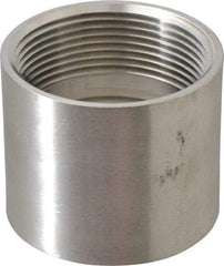 Merit Brass - 2-1/2" Grade 304 Stainless Steel Pipe Coupling - FNPT x FNPT End Connections, 150 psi - Industrial Tool & Supply