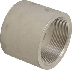 Merit Brass - 3" Grade 304 Stainless Steel Pipe Coupling - FNPT x FNPT End Connections, 150 psi - Industrial Tool & Supply
