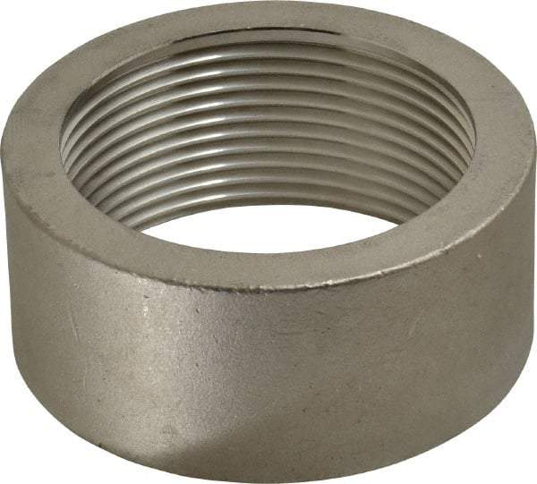 Merit Brass - 2-1/2" Grade 304 Stainless Steel Pipe Half Coupling - FNPT End Connections, 150 psi - Industrial Tool & Supply