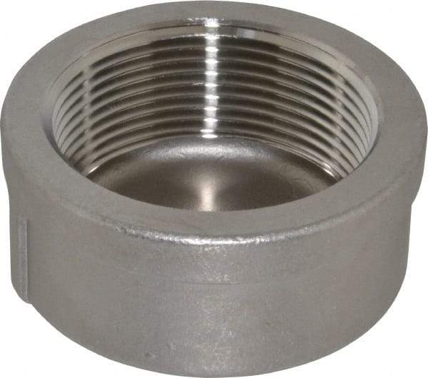 Merit Brass - 2-1/2" Grade 304 Stainless Steel Pipe End Cap - FNPT End Connections, 150 psi - Industrial Tool & Supply