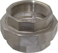 Merit Brass - 3" Grade 304 Stainless Steel Pipe Union - FNPT x FNPT End Connections, 150 psi - Industrial Tool & Supply