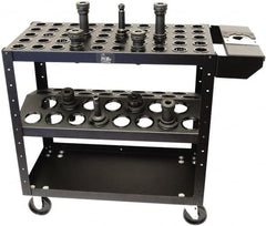 Big Bear Enterprises - 50 Tool Capacity, Taper Econo Kart CNC Tool Cart Optional Second Shelf - Industrial Tool & Supply