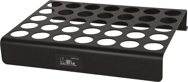 Big Bear Enterprises - 35 Hole NC/CNC Collet Storage Rack - Industrial Tool & Supply