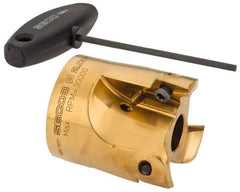 Seco - 2" Cut Diam, 0.394" Max Depth, 3/4" Arbor Hole, 3 Inserts, VPGX 2206..E.-E10 Insert Style, Indexable Copy Face Mill - R220.97 Cutter Style, 30,000 Max RPM, 2-1/4 High, Through Coolant, Series R220.97 - Industrial Tool & Supply