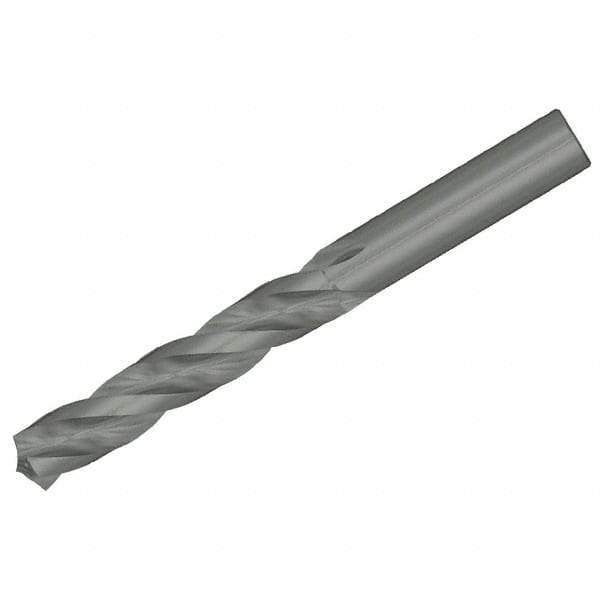 Kennametal - 7/16" 130° Solid Carbide Jobber Drill - Bright Finish, Right Hand Cut, Spiral Flute, Straight Shank, 133mm OAL, Standard Point - Industrial Tool & Supply