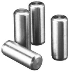 Value Collection - 3/16" Diam x 1-1/4" Pin Length Alloy Steel Oversized Dowel Pin - C 50-58 Hardness, 7,200 Lb Breaking Strength, 1 Beveled & 1 Rounded End - Industrial Tool & Supply