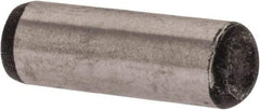 Value Collection - 1/8" Diam x 3/8" Pin Length Alloy Steel Oversized Dowel Pin - C 50-58 Hardness, 3,200 Lb Breaking Strength, 1 Beveled & 1 Rounded End - Industrial Tool & Supply