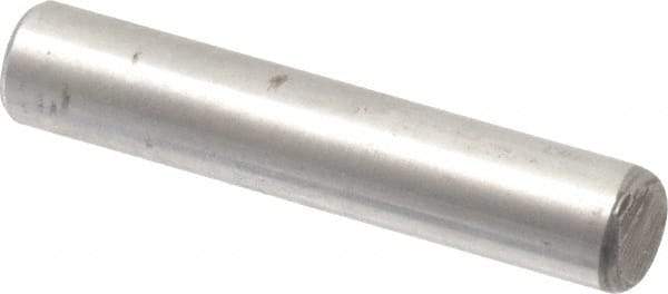 Value Collection - 3/16" Diam x 1" Pin Length Alloy Steel Oversized Dowel Pin - C 50-58 Hardness, 7,200 Lb Breaking Strength, 1 Beveled & 1 Rounded End - Industrial Tool & Supply