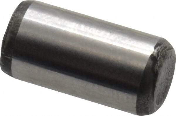 Value Collection - 1/4" Diam x 1/2" Pin Length Alloy Steel Oversized Dowel Pin - C 50-58 Hardness, 12,800 Lb Breaking Strength, 1 Beveled & 1 Rounded End - Industrial Tool & Supply