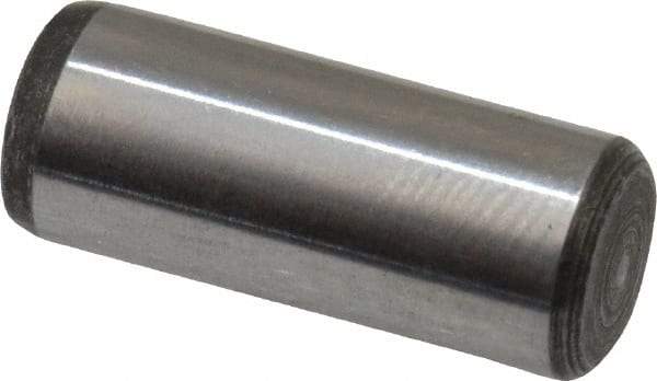 Value Collection - 1/4" Diam x 5/8" Pin Length Alloy Steel Oversized Dowel Pin - C 50-58 Hardness, 12,800 Lb Breaking Strength, 1 Beveled & 1 Rounded End - Industrial Tool & Supply
