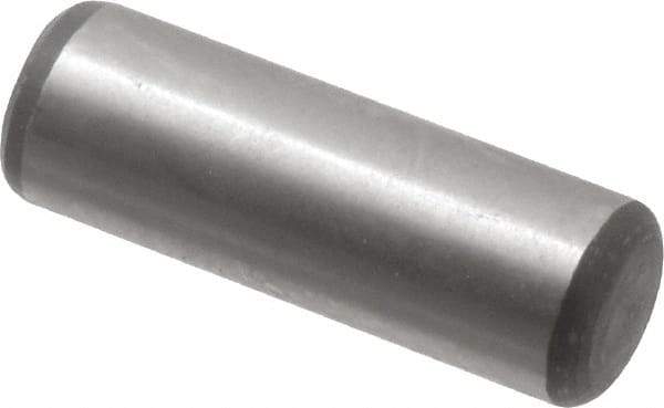 Value Collection - 1/4" Diam x 3/4" Pin Length Alloy Steel Oversized Dowel Pin - C 50-58 Hardness, 12,800 Lb Breaking Strength, 1 Beveled & 1 Rounded End - Industrial Tool & Supply