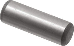 Value Collection - 1/4" Diam x 3/4" Pin Length Alloy Steel Oversized Dowel Pin - C 50-58 Hardness, 12,800 Lb Breaking Strength, 1 Beveled & 1 Rounded End - Industrial Tool & Supply