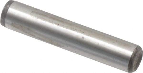 Value Collection - 1/4" Diam x 1-1/4" Pin Length Alloy Steel Oversized Dowel Pin - C 50-58 Hardness, 12,800 Lb Breaking Strength, 1 Beveled & 1 Rounded End - Industrial Tool & Supply