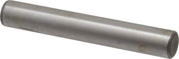 Value Collection - 3/8" Diam x 2-1/2" Pin Length Alloy Steel Oversized Dowel Pin - C 50-58 Hardness, 28,700 Lb Breaking Strength, 1 Beveled & 1 Rounded End - Industrial Tool & Supply