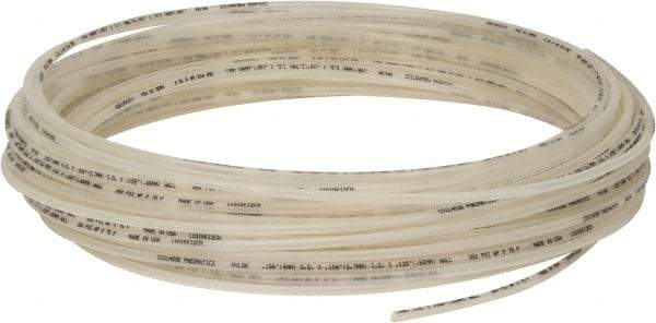 Coilhose Pneumatics - 3/32" ID x 5/32" OD, 100' Long, Nylon Tube - Natural, 275 Max psi, -60 to 200°F - Industrial Tool & Supply