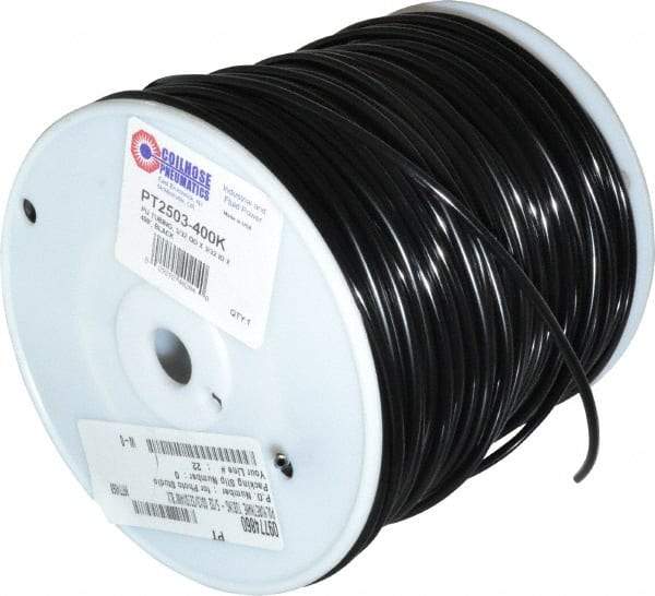 Coilhose Pneumatics - 0.093" ID x 5/32" OD, 400' Long, Polyurethane Tube - Black, 176 Max psi, -60 to 200°F - Industrial Tool & Supply