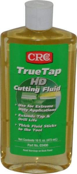 CRC - TrueTap HD, 16 oz Bottle Cutting & Tapping Fluid - Straight Oil, For Drilling, Reaming, Sawing, Shearing, Threading, Turning - Industrial Tool & Supply