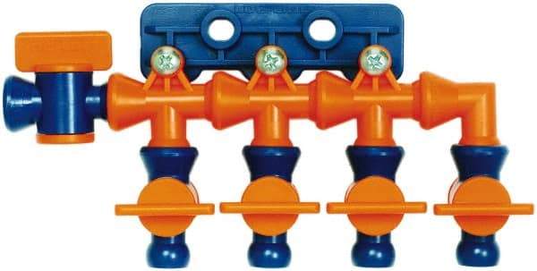 Loc-Line - 1/4" Hose Inside Diam, Coolant Hose Manifold - For Use with Loc-Line Modular Hose System and Shields, 6 Pieces - Industrial Tool & Supply