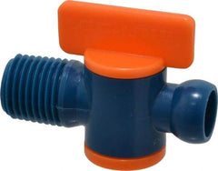 Loc-Line - 2 Piece, 1/4" ID Coolant Hose NPT Valve - Male to Female Connection, Acetal Copolymer Body, 1/4 NPT, Use with Loc-Line Modular Hose Systems - Industrial Tool & Supply