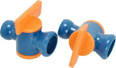 Loc-Line - 2 Piece, 1/4" ID Coolant Hose In-Line Valve - Female to Ball Connection, Acetal Copolymer Body, Unthreaded, Use with Loc-Line Modular Hose Systems - Industrial Tool & Supply