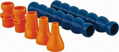 Loc-Line - 13" Hose Length, 1/2, 1/4 & 3/8" Nozzle Diam, 1/2" Hose ID, Coolant Hose Kit - 3/8 & 1/2" NPT For Loc-Line Modular Hose Systems - Industrial Tool & Supply