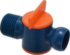 Loc-Line - 2 Piece, 1/2" ID Coolant Hose NPT Valve - Male to Female Connection, Acetal Copolymer Body, 1/2 NPT, Use with Loc-Line Modular Hose Systems - Industrial Tool & Supply