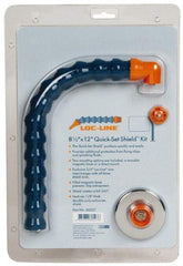 Loc-Line - Polycarbonate Flat Base & Shield - 8-1/2" Wide x 12" Long x 1/8" Thick, 14" Arm Reach, Magnetic/Bracket Base, For General Purpose Use - Industrial Tool & Supply