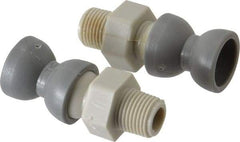 Cedarberg - 2 Piece, 1/4" Hose ID, Female to Male Coolant Hose Pipe Thread Connector - 1/8" NPT, For Snap-Loc Modular Hose Systems - Industrial Tool & Supply