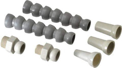 Cedarberg - 6 Piece, 13" Hose Length, 1/2, 1/4 & 3/8" Nozzle Diam, 1/2" Hose ID, Coolant Hose Kit - 3/8 & 1/2" NPT For Snap-Loc Modular Hose Systems - Industrial Tool & Supply