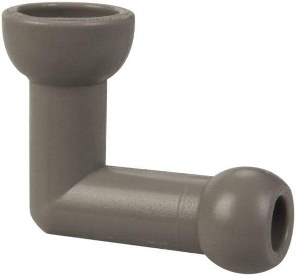 Cedarberg - 1/4" Hose Inside Diam, Coolant Hose Elbow - Female to Male, for Use with Snap Together Hose System, 2 Pieces - Industrial Tool & Supply