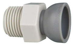 Cedarberg - 2 Piece, 1/2" Hose ID, Female to Male Coolant Hose Pipe Thread Connector - 3/8" NPT, For Snap-Loc Modular Hose Systems - Industrial Tool & Supply