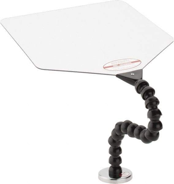 Cedarberg - Polycarbonate Flat Base & Shield - 12" Wide x 12" Long x 1/8" Thick, 12" Arm Reach, Magnetic Base, For General Purpose Use - Industrial Tool & Supply
