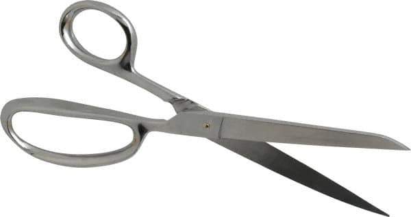 Heritage Cutlery - 4-1/4" LOC, 9-1/2" OAL Stainless Steel Standard Shears - Right Hand, Metal Straight Handle, For General Purpose Use - Industrial Tool & Supply