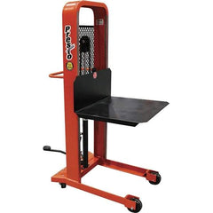 Presto Lifts - 1,000 Lb Capacity, 52" Lift Height, Platform Base Manually Operated Lift - 5-1/4" Minimum Operating Height - Industrial Tool & Supply